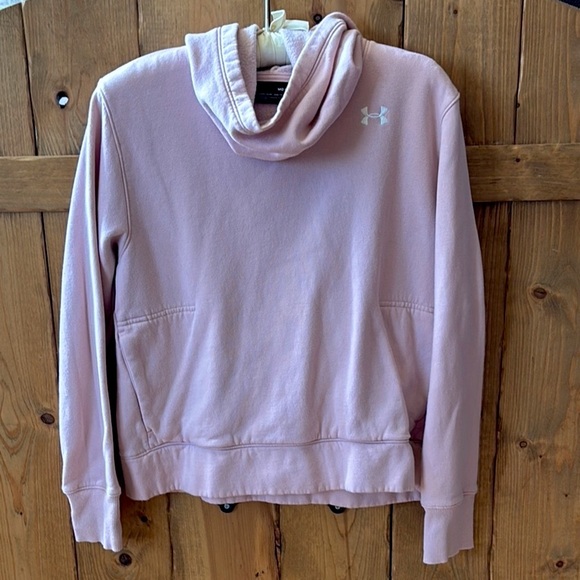 Under Armour Pink Relaxed Cowl Neck Long Sleeve Hoodie | Women’s Size Medium - Picture 1 of 4